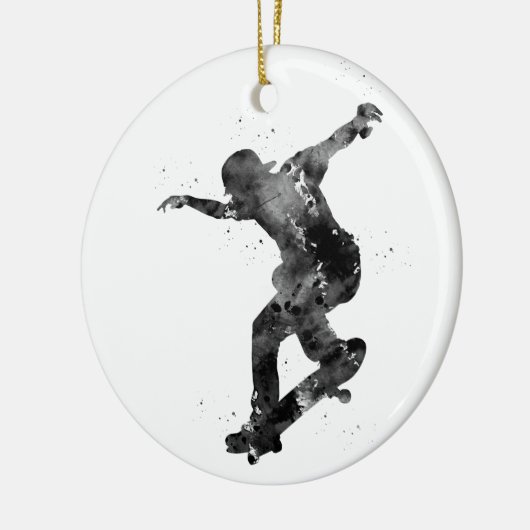 Skateboard Keramik Ornament (Links)