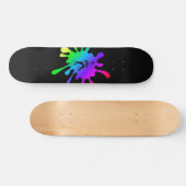 Skateboard Kid farbige Paint Splash Name (Horizontal)