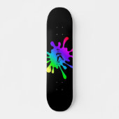 Skateboard Kid farbige Paint Splash Name (Vorne)