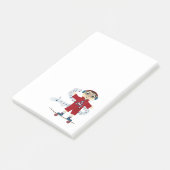 Skateboard-Kind Post-it Klebezettel (angewinkelt)