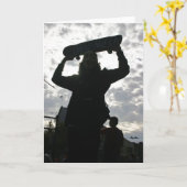 Skateboard-Königgrußkarte Karte (Gelbe Blume)