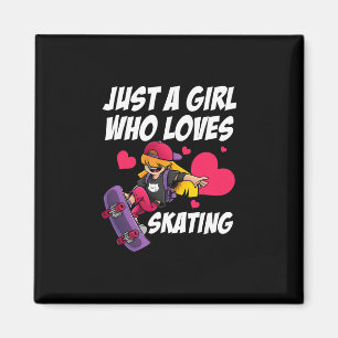 Skateboard-Kunst für Frauen Mädchen Skateboarding Magnet