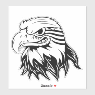 Skateboard lächelnd Bald Eagle Aufkleber