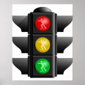 Skateboard Land Rec Traffic Signal Poster (Vorne)