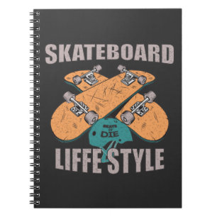 Skateboard-Lebensstil Vintage-Skating-Liebhaber-Ge Notizblock