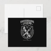 Skateboard-Legende Postkarte (Vorne/Hinten)