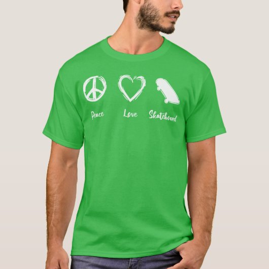 Skateboard Liebe retro T-Shirt (Vorderseite)