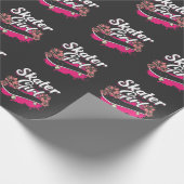 Skateboard Liebe Skater Girl Geschenkpapier (Ecke)