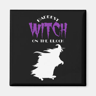 Skateboard-Liebhaber - schlimmste Hexe - Halloween Magnet