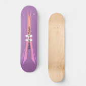 Skateboard lila mit rosa HAMbyWG (Vorderseite)