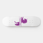 Skateboard Lila Unicorn (Horizontal)