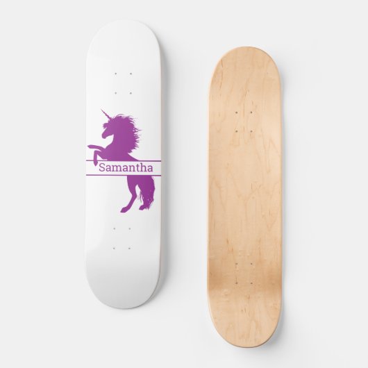 Skateboard Lila Unicorn (Vorderseite)