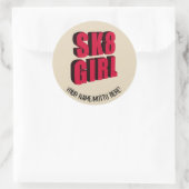 Skateboard-Logo Runder Aufkleber (Tasche)