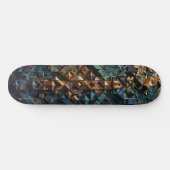 Skateboard - Luxus Blaues Mosaik-Kunstdeck (Horizontal)