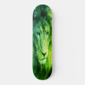 Skateboard mächtig GREEN LION (Vorderseite)