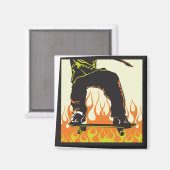 Skateboard Magnet (Vorderseite/Rückseite)