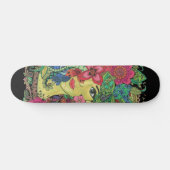 Skateboard Mandalas sobre rostro de mujer joven (Horizontal)