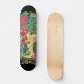 Skateboard Mandalas sobre rostro de mujer joven (Vorderseite)