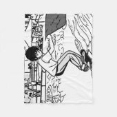 Skateboard-Manöver - Junge Skateboarder Fleecedecke (Vorderseite)