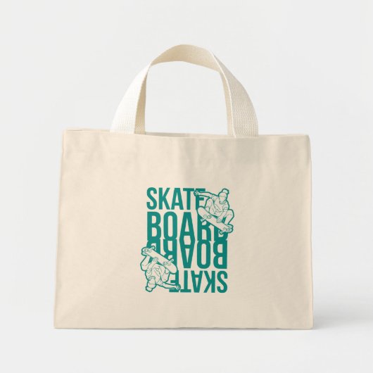skateboard  mini stoffbeutel (Vorne)