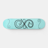 Skateboard mit abgerundeter Linie (Horizontal)