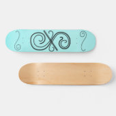 Skateboard mit abgerundeter Linie (Horizontal)