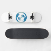 Skateboard mit Abstraktem Circles-Design (Horizontal)