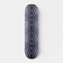 Skateboard mit Abstraktem Honeycomb-Image