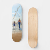 Skateboard mit benutzerdefiniertem Foto und Text - (Vorderseite)