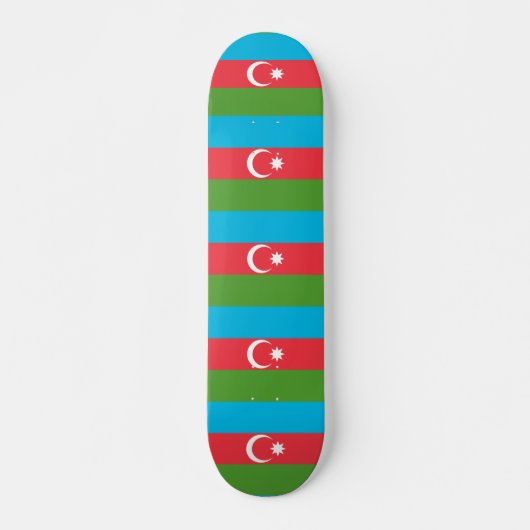 Skateboard mit der Flagge Aserbaidschans (Vorne)