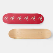 Skateboard mit der Flagge Isle of Man, Vereinigtes (Horizontal)