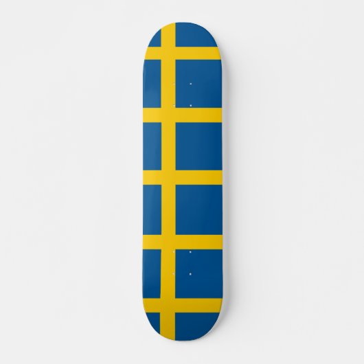 Skateboard mit der Flagge Schwedens (Vorne)