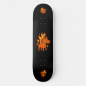 Skateboard mit einem roten Pferd (Vorderseite)
