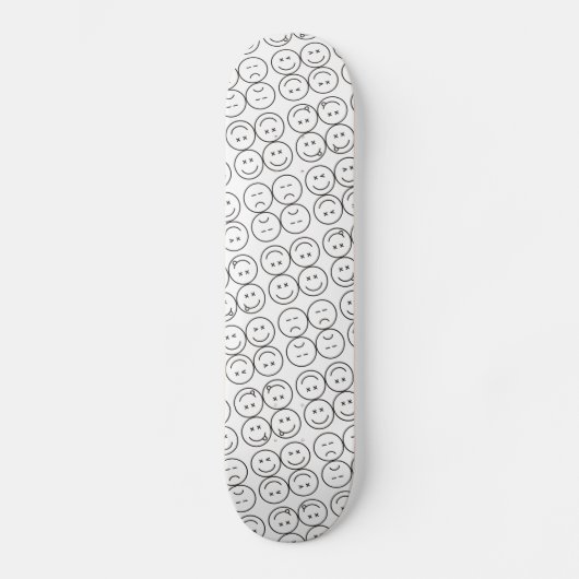 Skateboard mit Emoji. (Vorderseite)