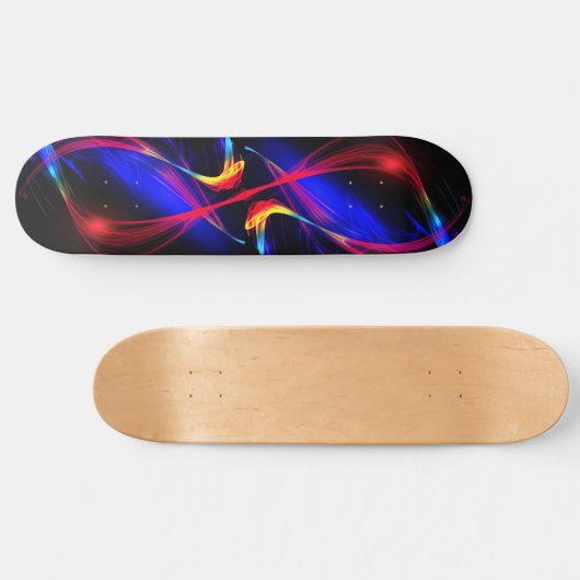 Skateboard mit farbenfrohen Lichtern (Horizontal)