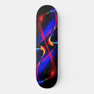 Skateboard mit farbenfrohen Lichtern