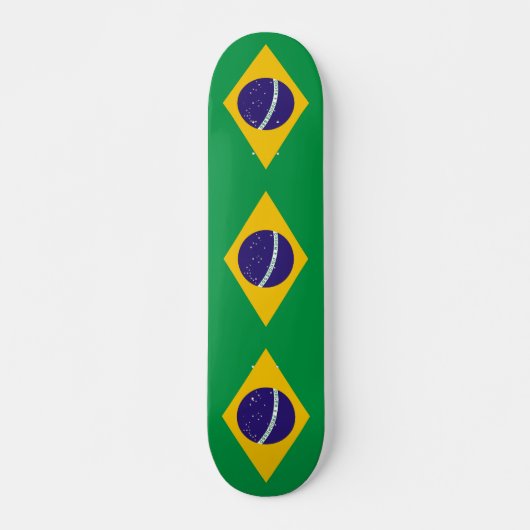 Skateboard mit Flagge Brasiliens (Vorne)