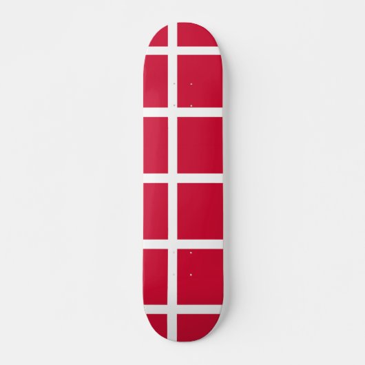 Skateboard mit Flagge Dänemarks (Vorne)