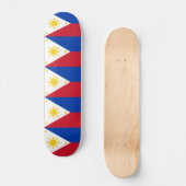 Skateboard mit Flagge der Philippinen (Vorderseite)
