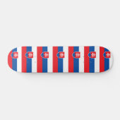 Skateboard mit Flagge der Slowakei (Horizontal)
