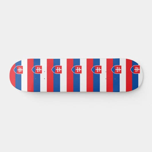 Skateboard mit Flagge der Slowakei (Horizontal)