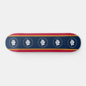 Skateboard mit Flagge des Bundesstaates Mississipp (Horizontal)