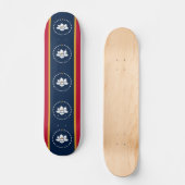 Skateboard mit Flagge des Bundesstaates Mississipp (Vorderseite)