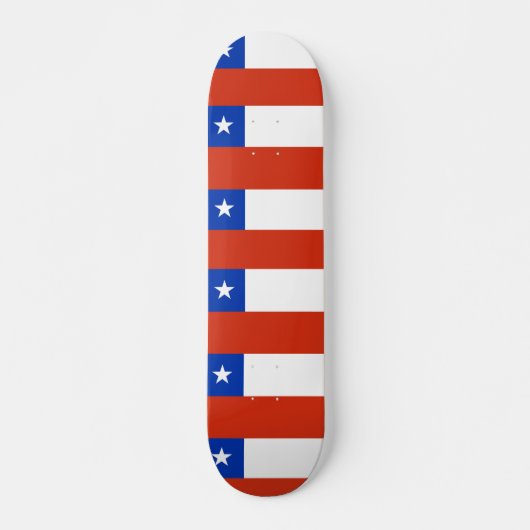 Skateboard mit Flagge des Chilen (Vorne)