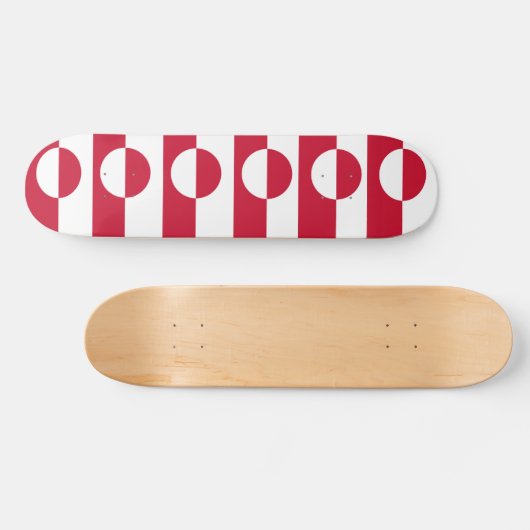 Skateboard mit Flagge Grönlands (Horizontal)
