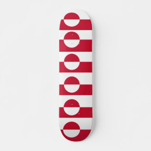 Skateboard mit Flagge Grönlands