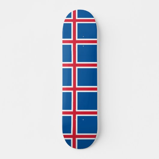 Skateboard mit Flagge Islands (Vorne)