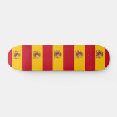 Skateboard mit Flagge Spaniens (Horizontal)