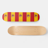 Skateboard mit Flagge Spaniens (Horizontal)
