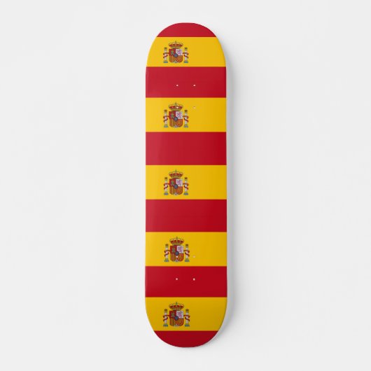 Skateboard mit Flagge Spaniens (Vorne)